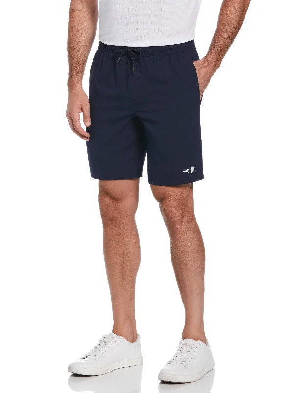 Men's Solid Athletic Tennis Short with Drawstring