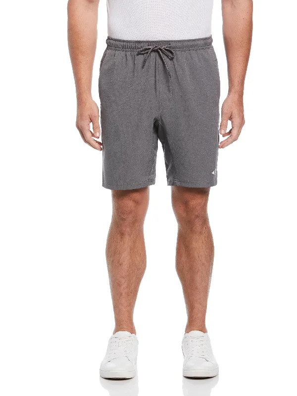 Men's Solid Athletic Tennis Short with Drawstring