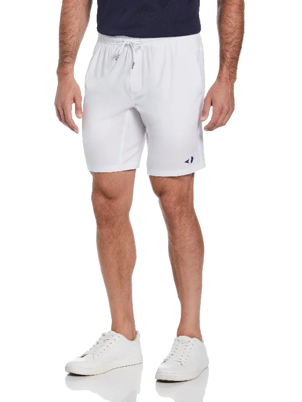 Men's Solid Athletic Tennis Short with Drawstring