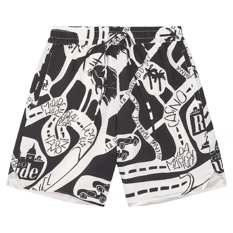 Strada Silk Short | Black/White