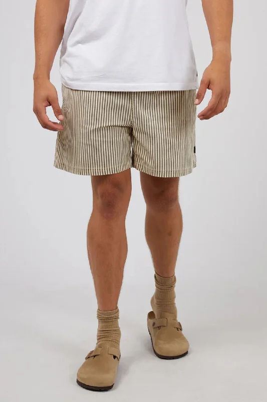 Stripe Short Tan