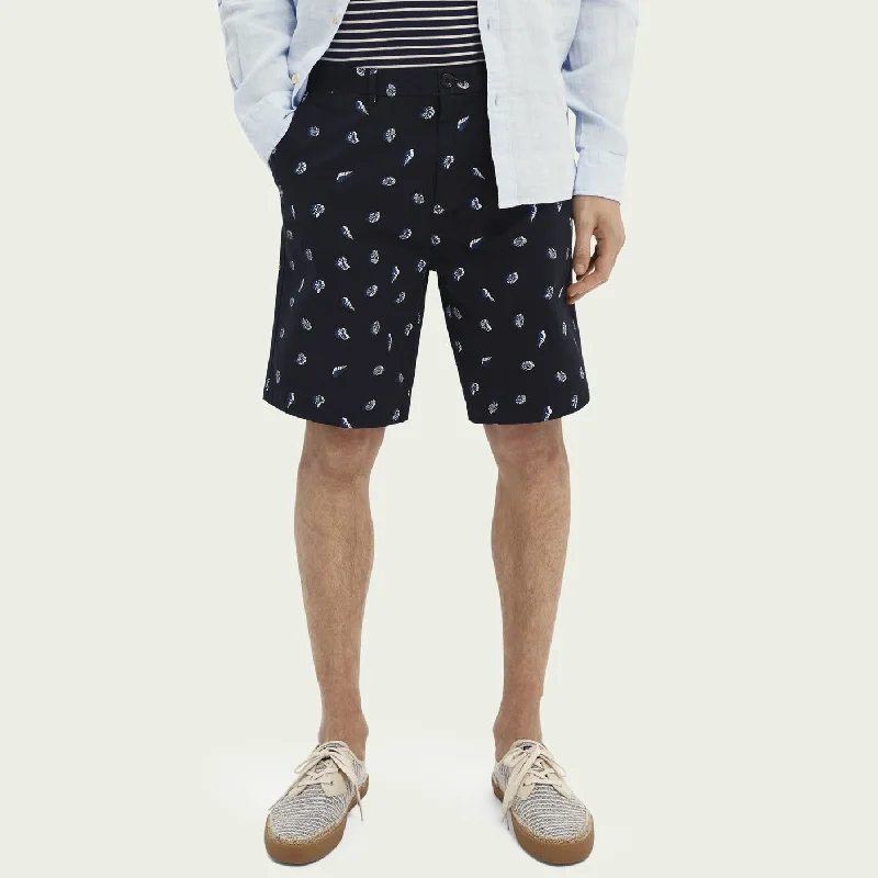 Stuart All-Over Pima Cotton Short (Navy Shells)