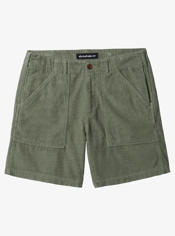 Surf Fatigue Corduroy Shorts - Sea Spray