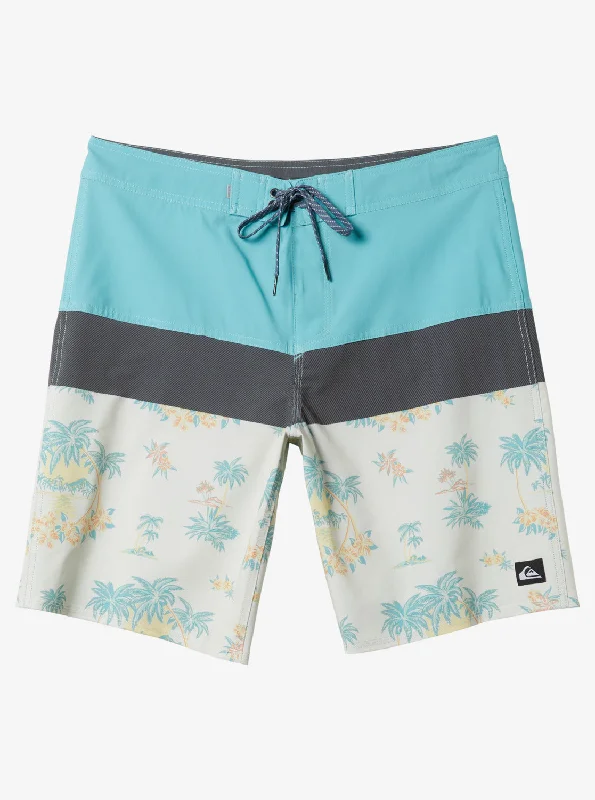 Surfsilk Panel 20" Boardshorts - Snow White Palm Spritz