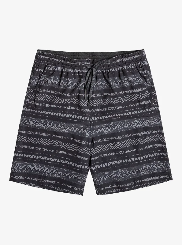 Taxer Print 18" Amphibian Boardshorts - Black