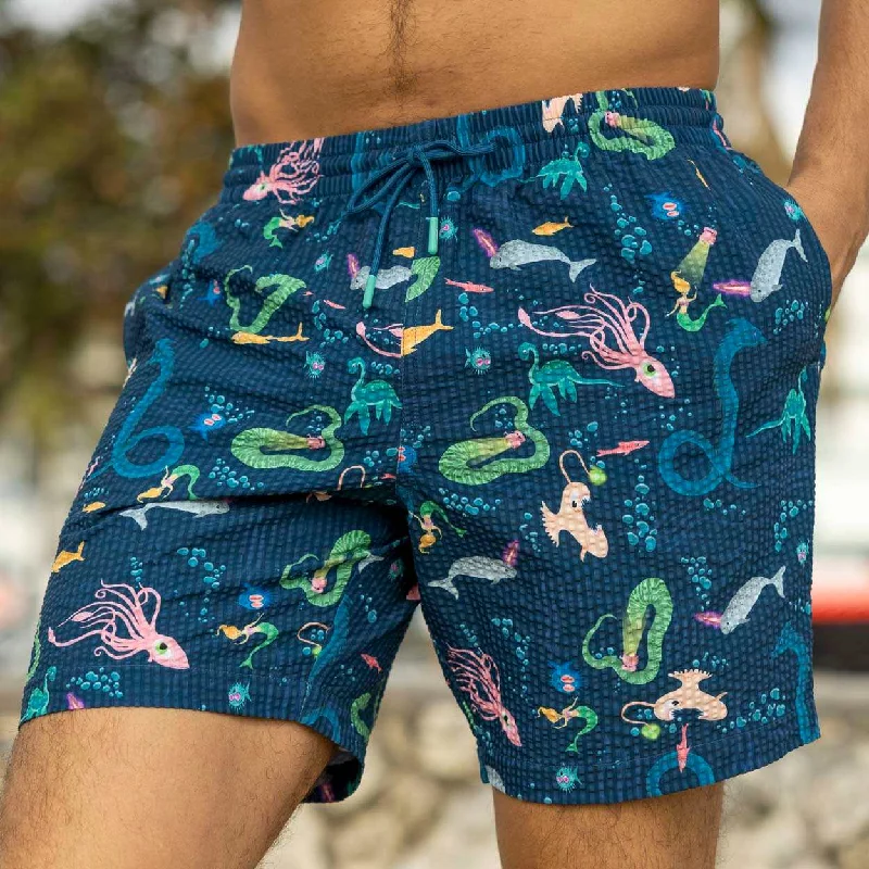 The Deep – Stretch Seersucker Hybrid Shorts