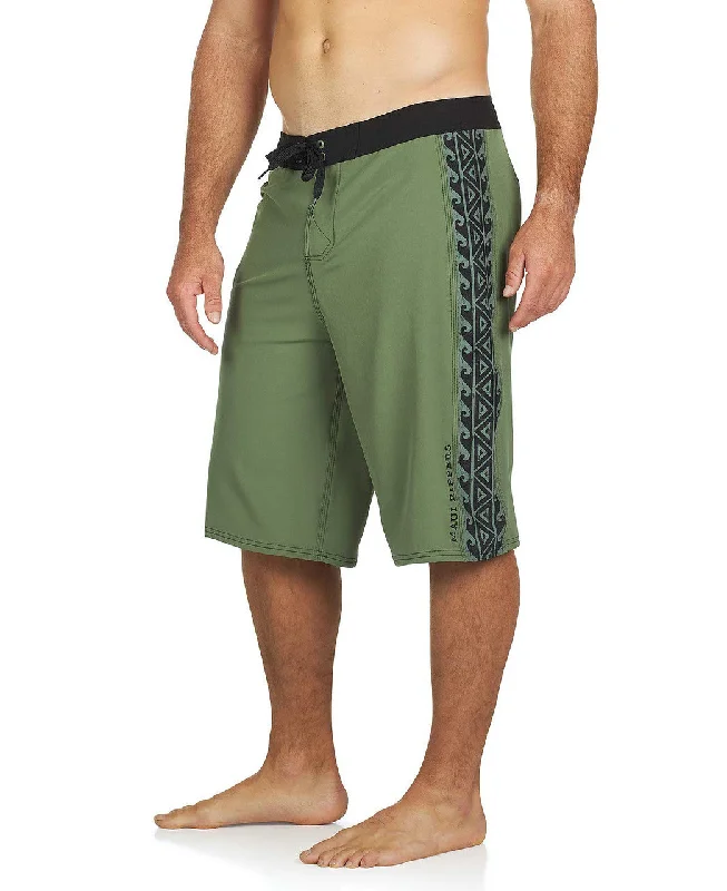 Tribal Olive Extra Long 24" Stretch Boardshort