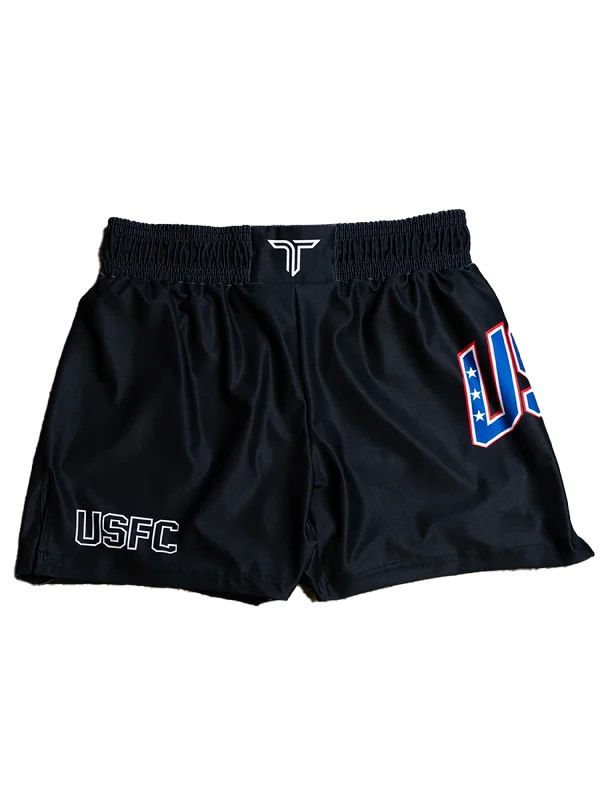 US Fight Club Fight Shorts (5"&7“ Inseam) - Black