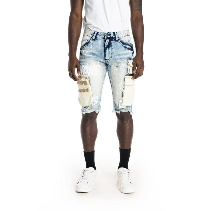 Utility  Fashion Jean Shorts - Harvey Blue