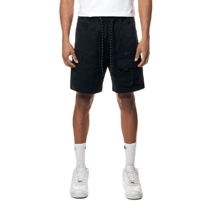 Utility Twill Lounge Shorts - Black