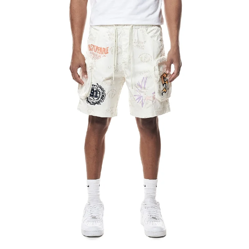 Varsity Lounge Windbreaker Shorts - Chalk