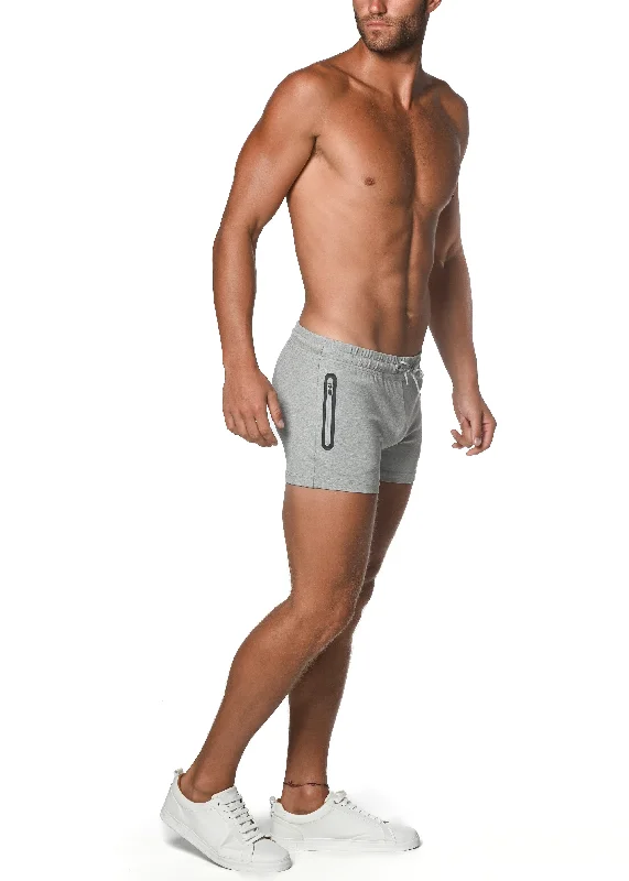 VAULT GYM-TECH STRETCH SHORTS W/ HEAT WELD ZIPPERS