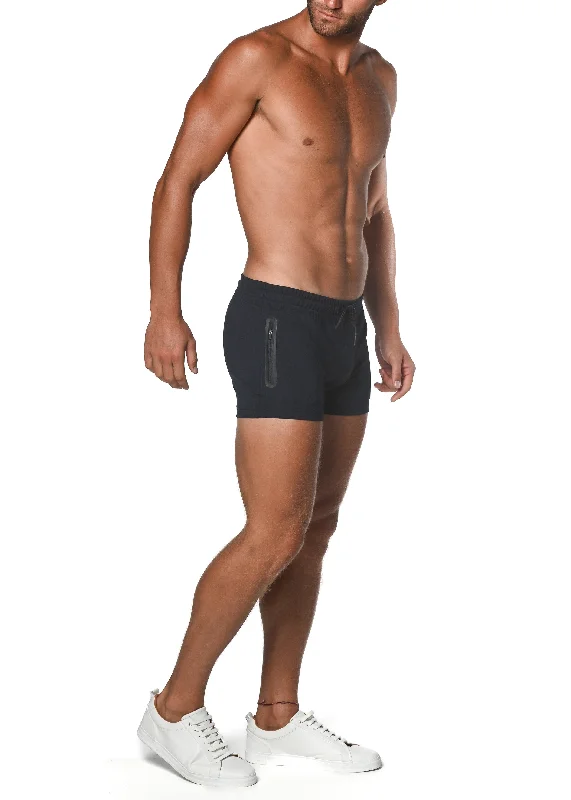 VAULT GYM-TECH STRETCH SHORTS W/ HEAT WELD ZIPPERS