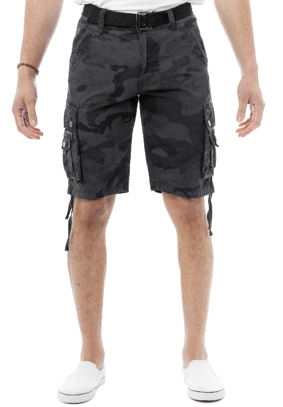 X RAY Mens Tactical Bermuda Cargo Shorts Camo and Solid Colors 12.5" Inseam Knee Length Classic Fit Multi Pocket Capri Pants